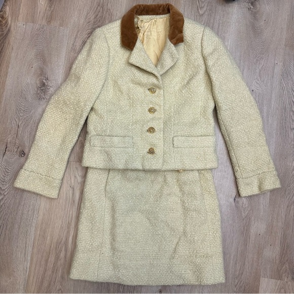 Vintage Jackets & Blazers - Vintage 1950’s Wool Tweed Jacket and Skirt Set